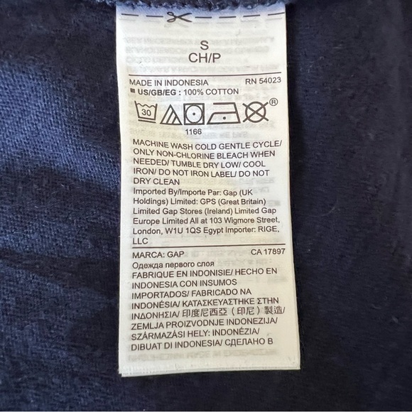 2/$30 GAP Relaxed Navy Blue Easy Tee Sleeveless Tank Top - Picture 5 of 5